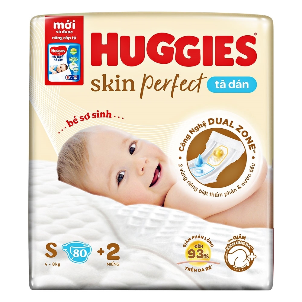 Tã dán huggies sơ sinh S80 ( 4 kg - 8 kg)/3