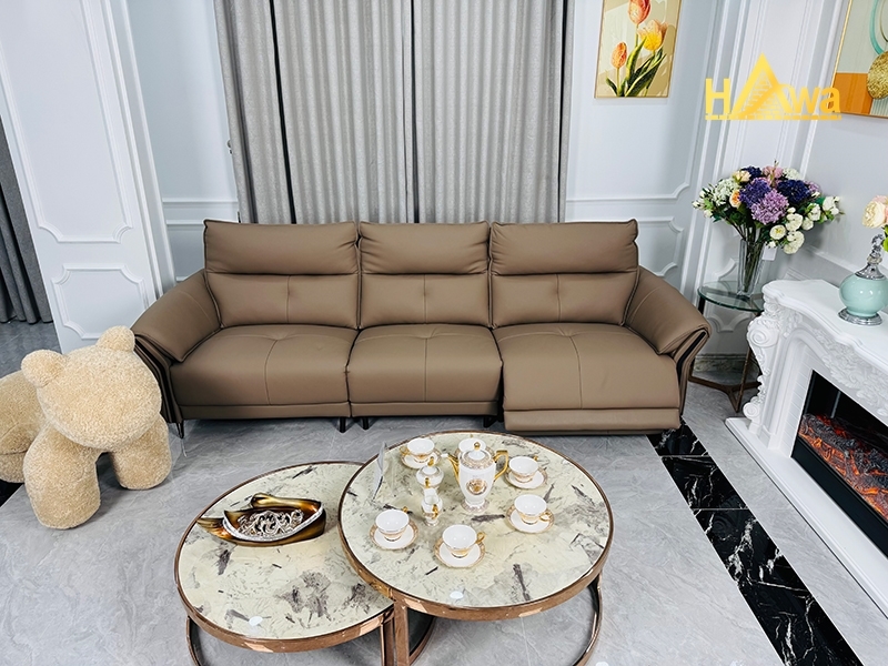 Ghế Sofa Văng Hiện Đại Màu Ghi Lông Chuột Cao Cấp (SF3-R7272)