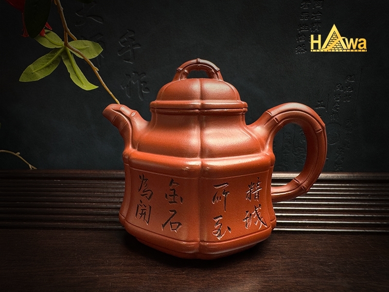 Ấm Tử Sa Lục Phương Trúc Đỉnh Tử Nê (ATS-D)
