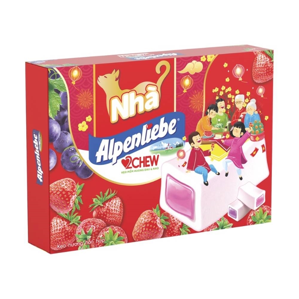 Kẹo Nhà Alpenliebe kẹo dẻo hỗn hợp trái cây 168g/12