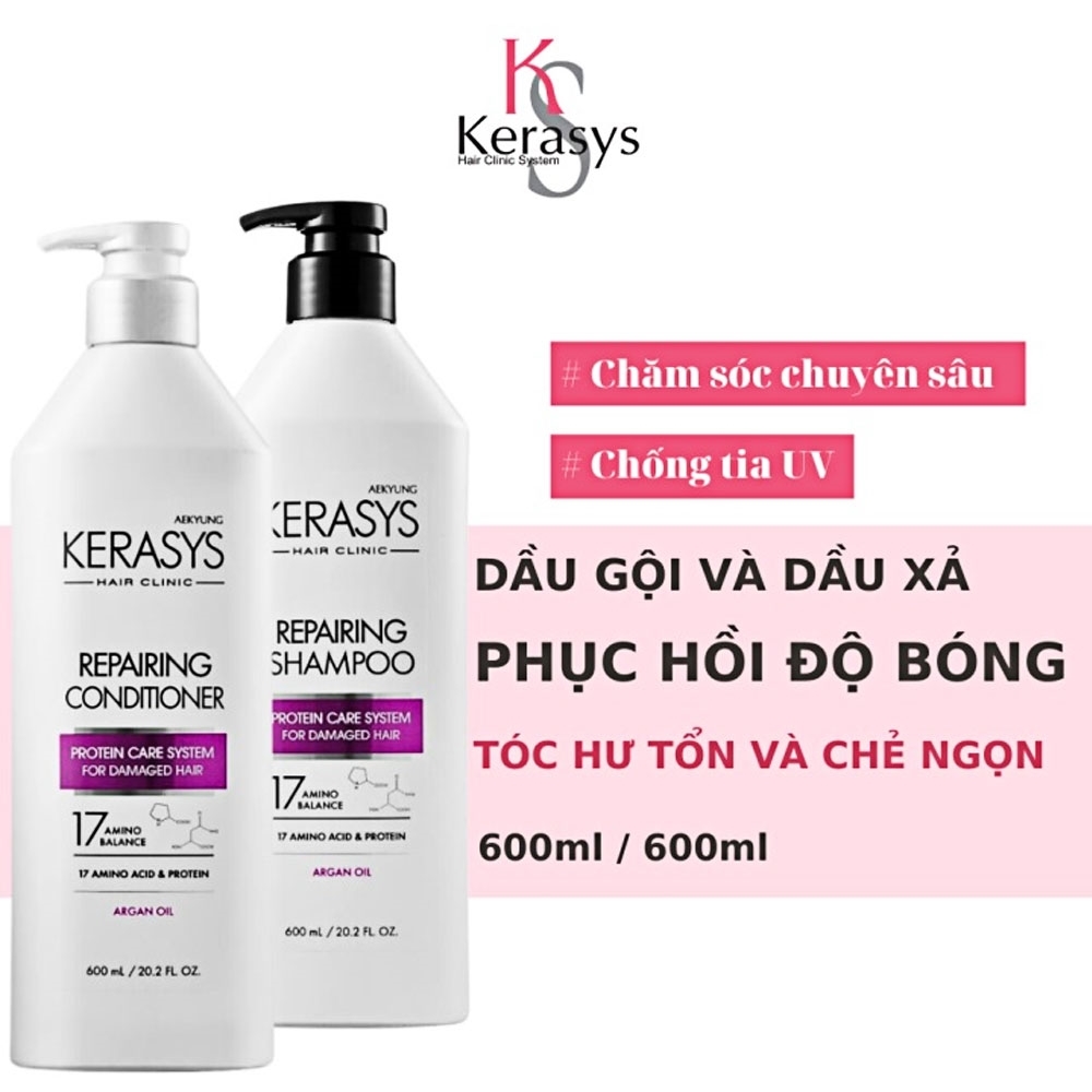 Bộ gội xả Kerasys Repairing 600mlx2/10bộ