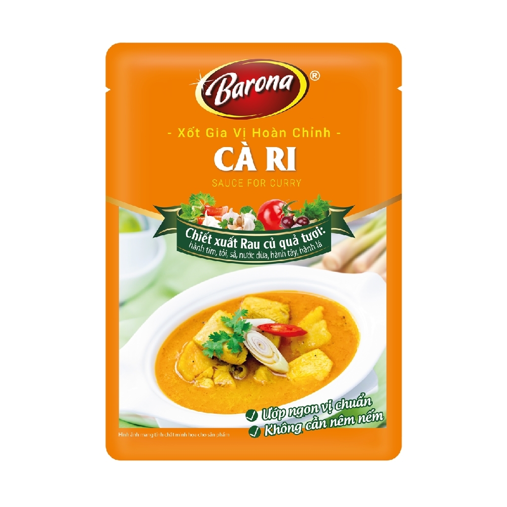 Xốt gia vị hoàn chỉnh Barona - cà ri 80gr/80