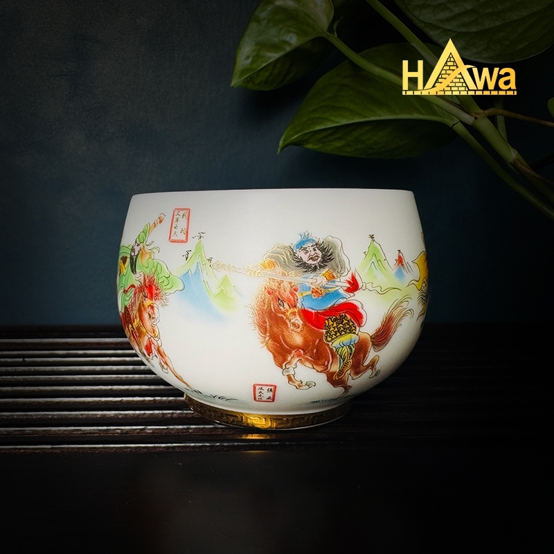 Chén Mạ Vàng 24K  Đại La Hán - Ngũ Hổ Thượng Tướng (SMV-NH)
