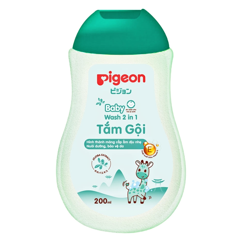 Tắm gội Pigeon 2in1 Jojoba 200ml/12