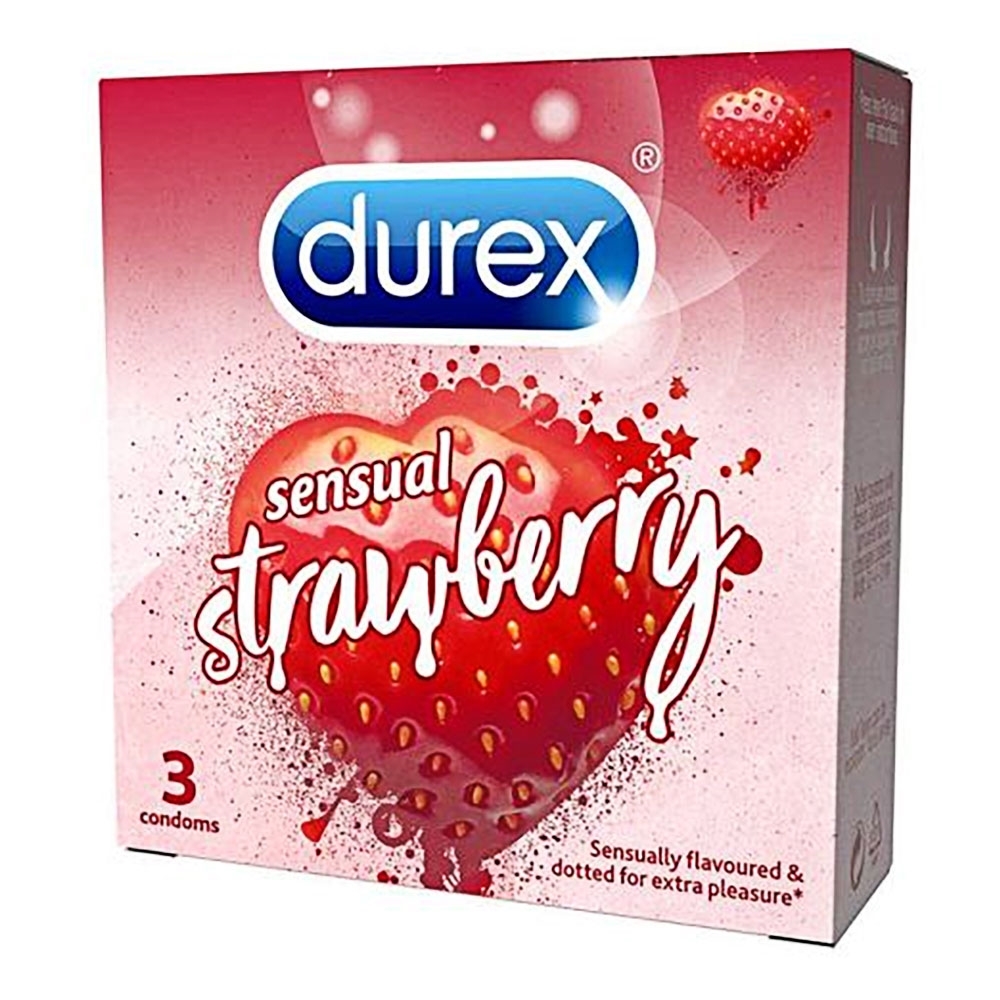 Durex - Bao cao su Sensual Strawberry 3s