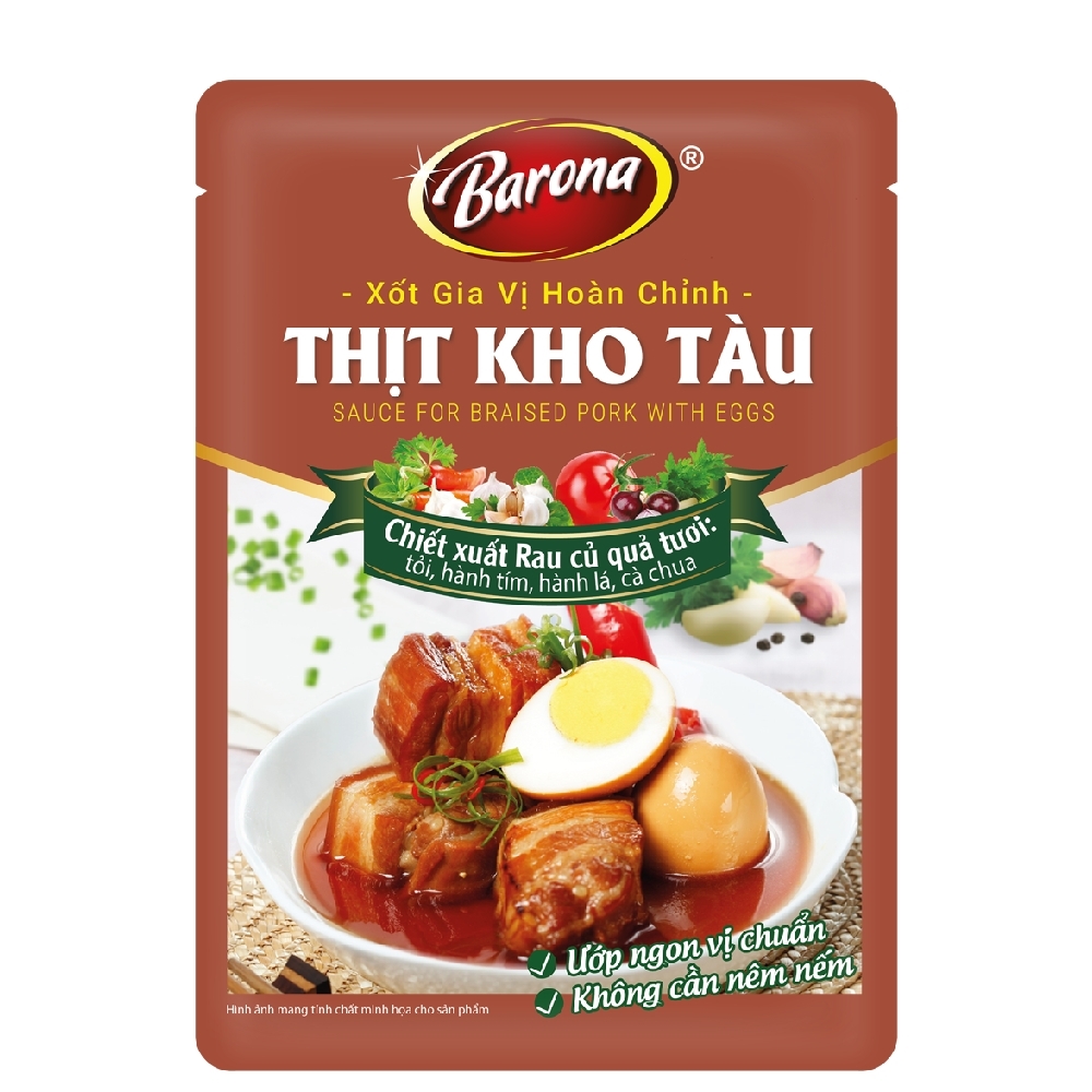 Xốt gia vị hoàn chỉnh Barona- thịt kho tàu 80gr/20