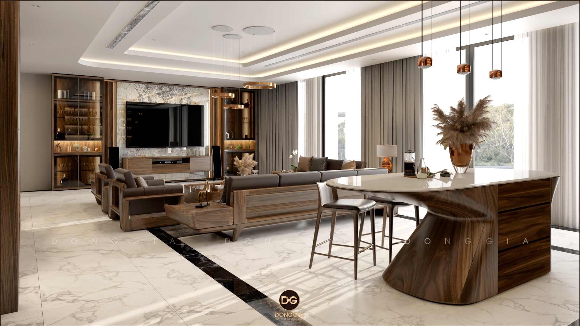 Thiết Kế Phòng Khách Nhà Phố Hiện Đại – Không Gian Kết Nối Gia Đình Đầy Cảm Hứng