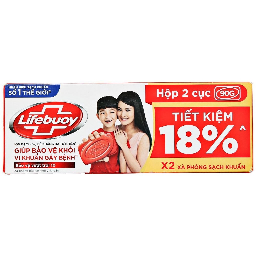 Lifebuoy Xà bông Bảo vệ vượt trội x2x90g/36