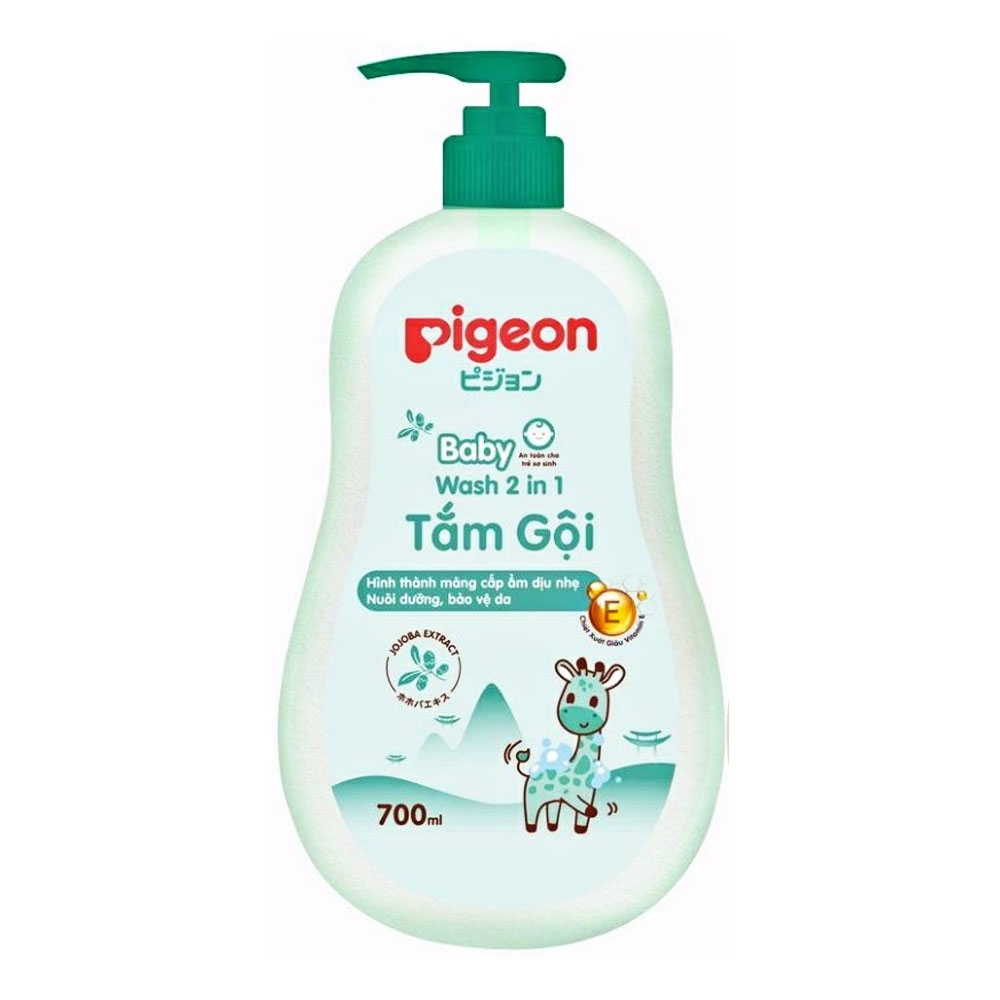 Tắm gội Pigeon 2 in 1 Jojoba 700ml/12