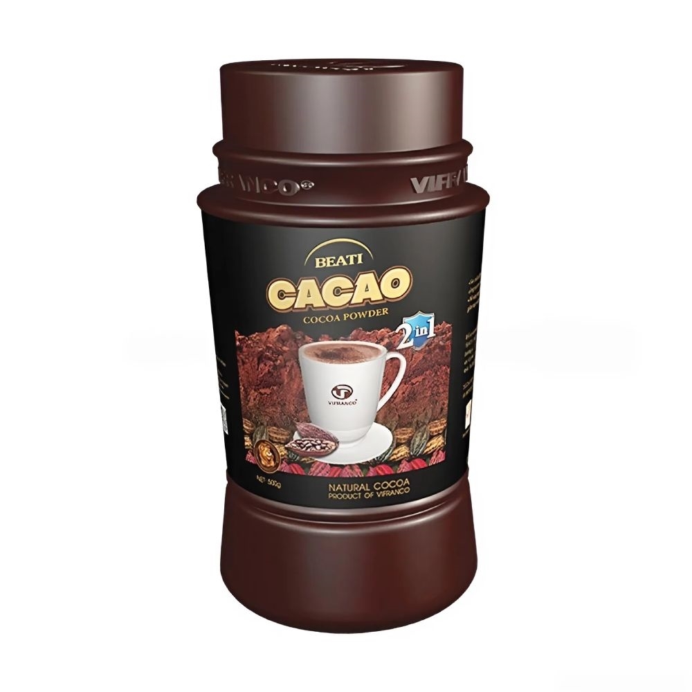 Ca cao đen 2 in1 Beati Vifanco lọ 500gr/12