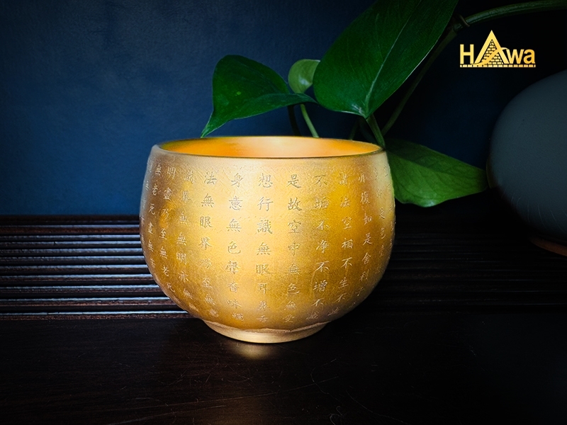 Chén Sứ Bát Nhã Tâm Kinh Mạ Vàng 24K (SMV-KT)