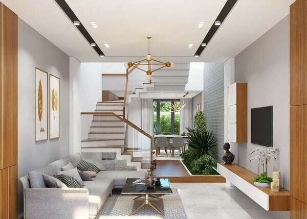 Thiết Kế Nhà Phố Lệch Tầng – Không Gian Phá Cách & Thông Thoáng