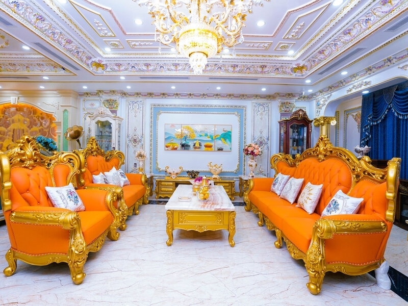 Bộ sofa tân cổ điển rát vàng
