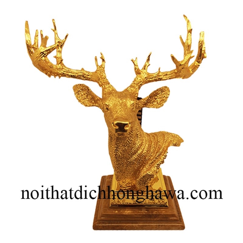 Cây đầu hươu , chất liệu đồng mạ vàng 24K