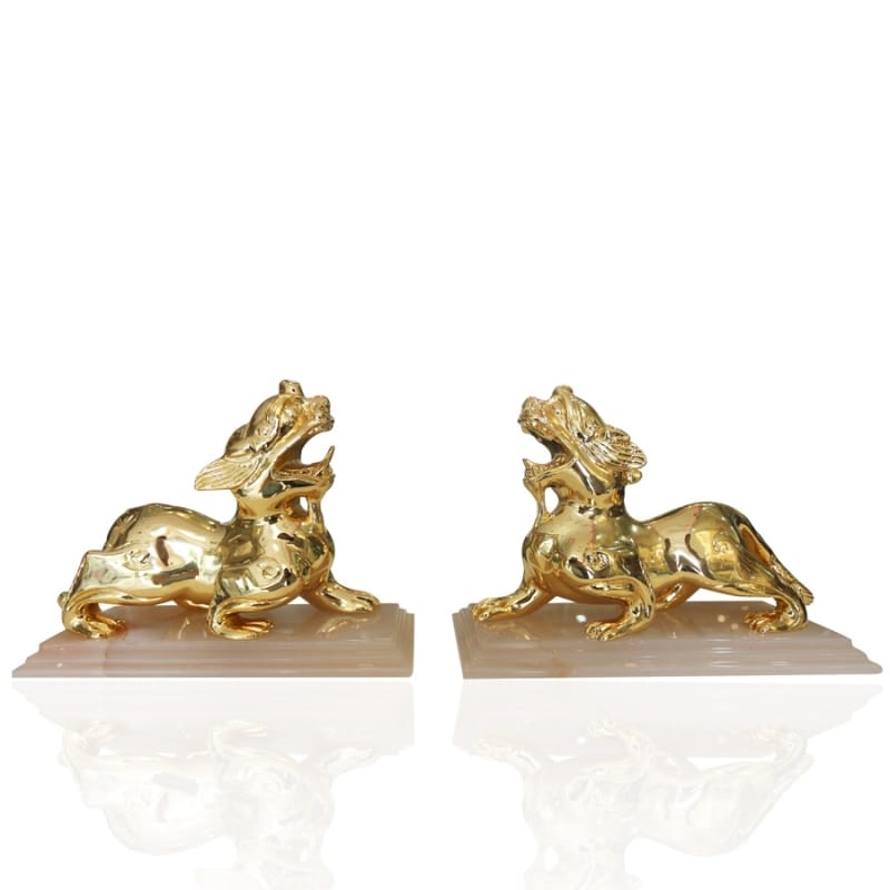 Tỳ Hưu, chất liệu đồng mạ vàng 24K