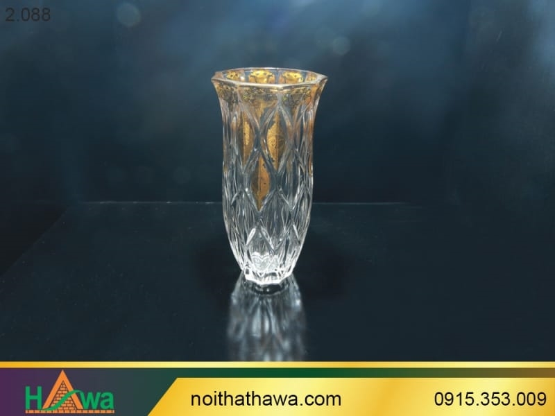 Lọ hoa giọt nước D316 (vàng thật) (71-512401)