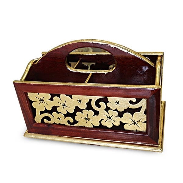 Hộp giấy gỗ hương dát vàng