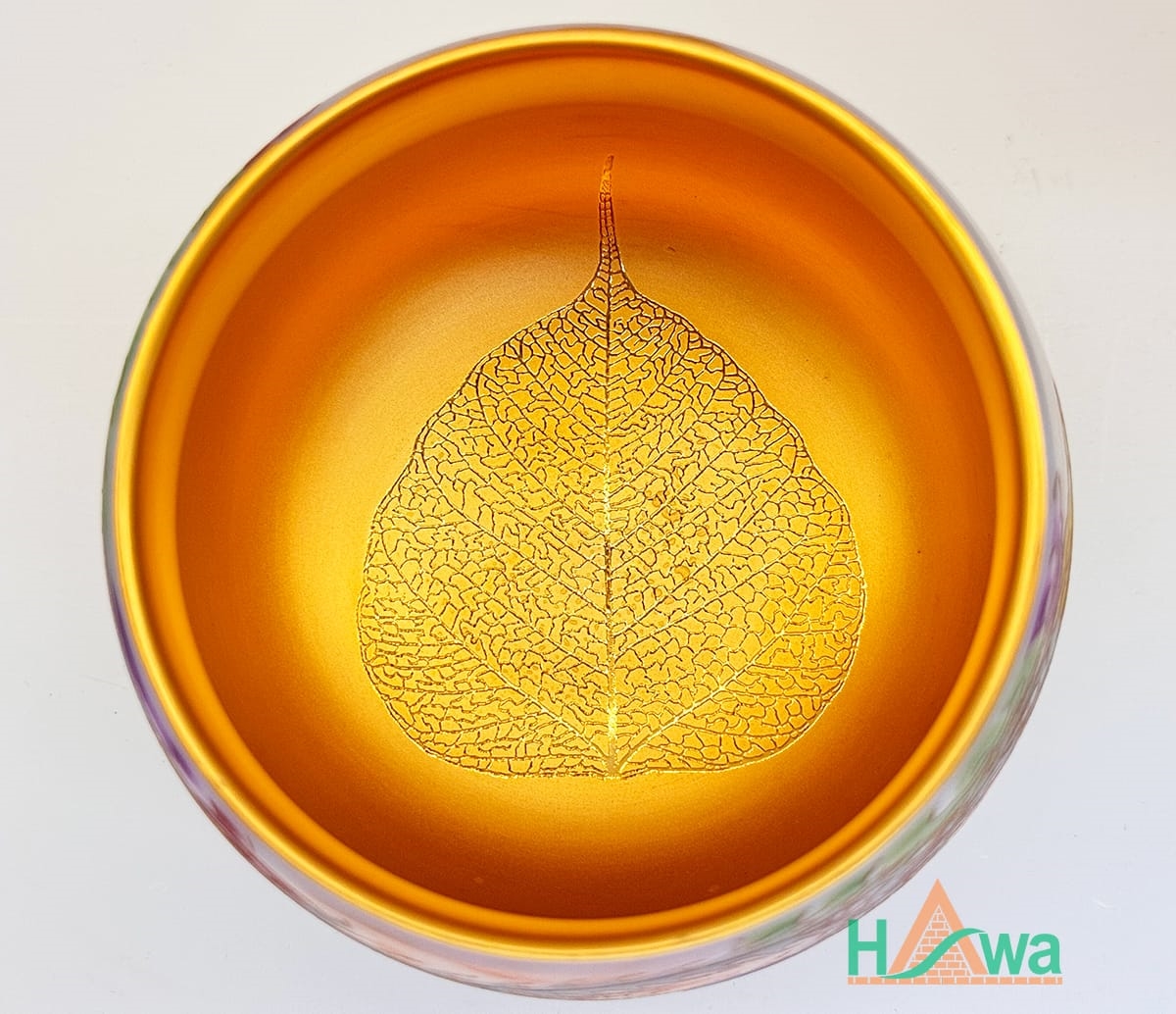 Chén Sứ Mạ Vàng 24K,Lá Bồ Đề - Phượng Hoàng(SMV-PH)