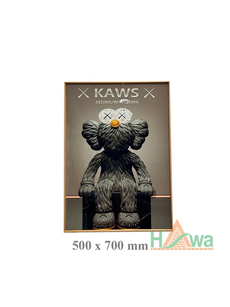 Tranh Đính Pha Lê Gấu Bearbrick Trang Trí