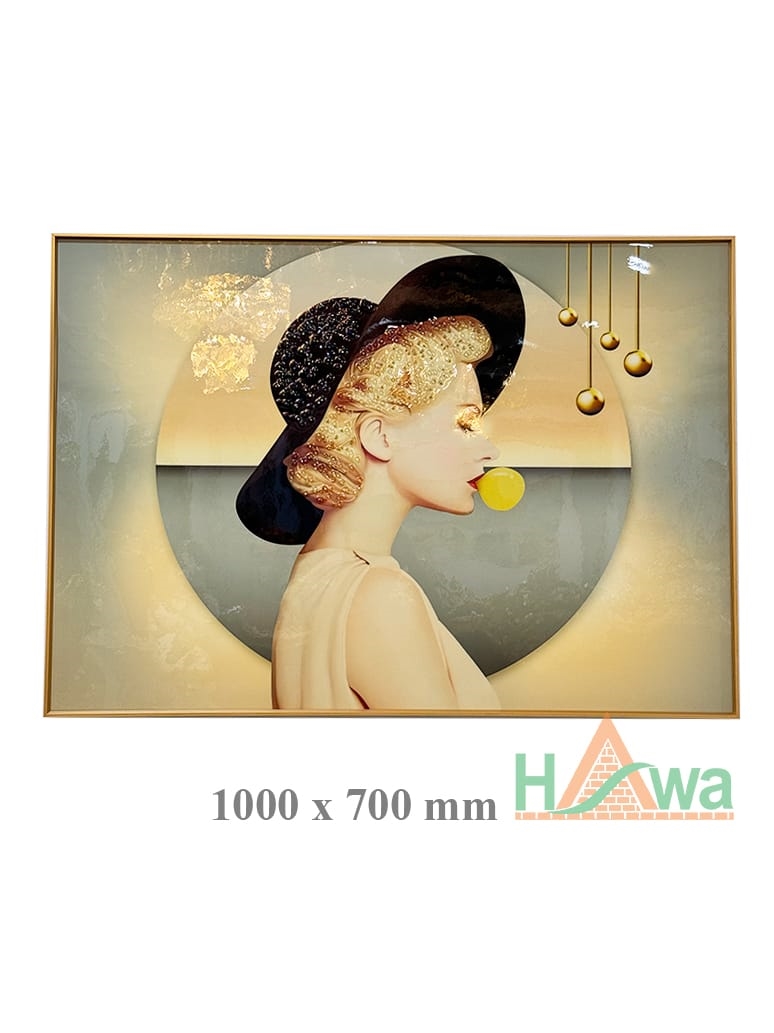 Tranh Tráng Gương 5D Cao Cấp - Hình Cô Gái (1000x700mm)