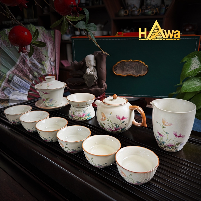Bộ Ấm Chén Trà Đạo Nhữ Diêu Men Rạn (BTDSMR-HAT) - Hương Sắc Thiên Nhiên
