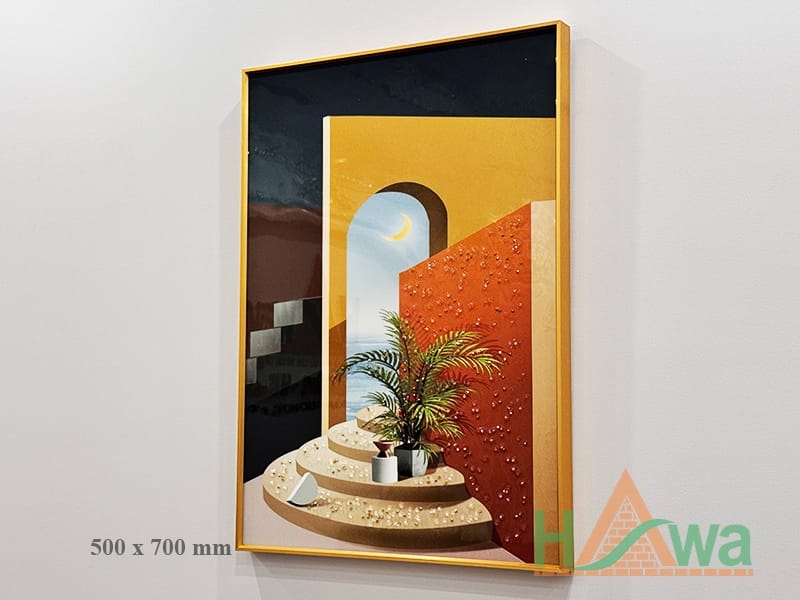 Tranh Tráng Gương Treo Phòng Khách 3D Đẹp 50x70cm