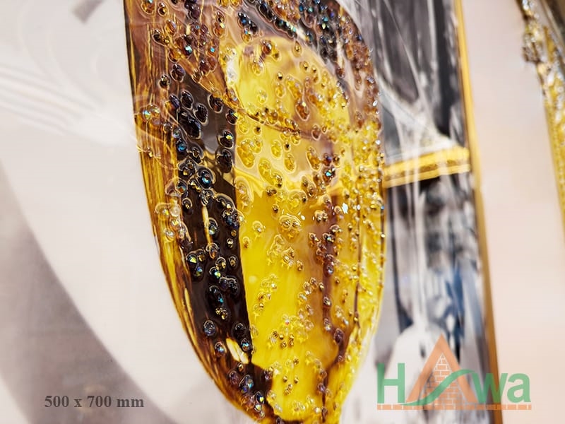 Tranh Tráng Gương Nghệ Thuật - Ly Rượu Sâm Panh