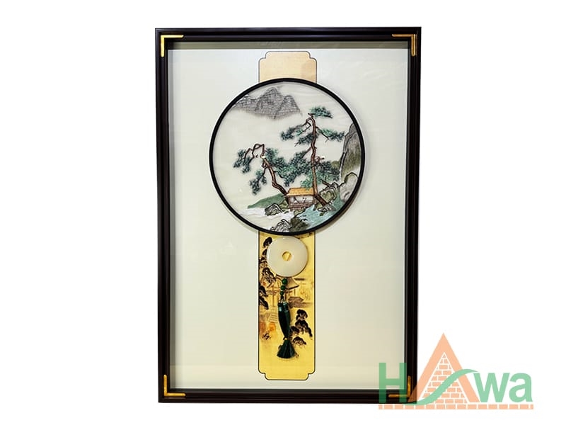 Tranh Thêu Tay 3D Cây Và Ngọc Cao Cấp Trang Trí (TRANH-CVN)