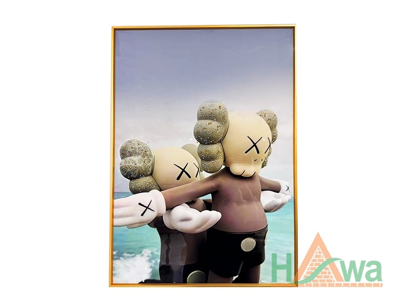 Tranh Pha Lê Đính Đá Tráng Gương Bearbrick Phiên Bản Titanic