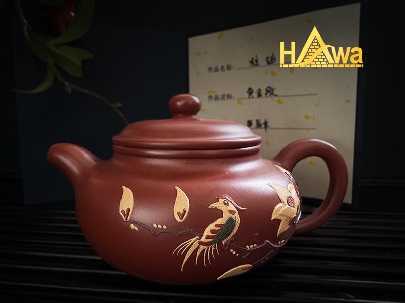 Ấm Tử Sa Phòng Cổ Điểu Hoa Chu Nê (ATS-13)